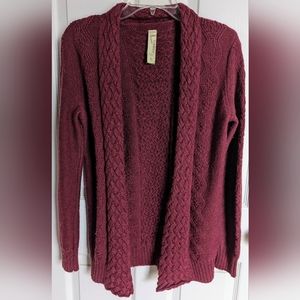 Maroon Fossil Cardigan. Sz L.